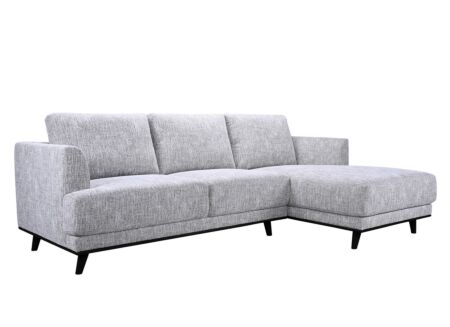 Hoeksalon Lambda 248,5x151cm - stof - ivoor