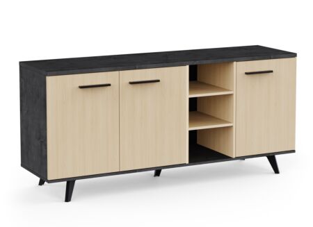 Dressoir Kent 161cm - decor - chêne de fil & sidewalk