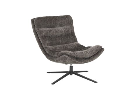 Fauteuil Leto 81x99x92cm - stof - antraciet