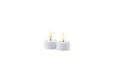 Ledkaars Sille Rechargeable wit set van 2