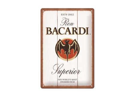 Plakkaat Bacardi 20x30cm - metaal - meerkleurig