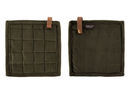 Pannenlap Velmar 20x20cm - katoen & polyester - olijfgroen