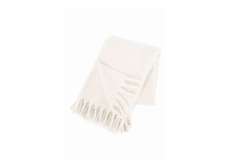 Plaid Flock 130x170cm microflanel off white