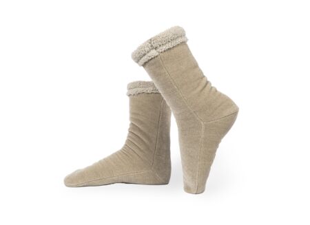 Sokken 43x11cm chenille zand