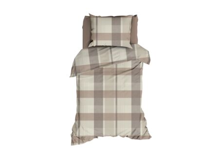 Dekbedovertrek Falcon 140x200/220cm - flanel - taupe