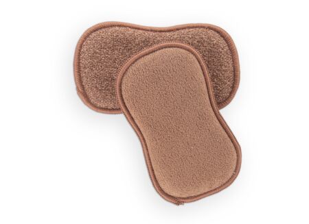 Microvezelspons Essentials 16x19cm - microvezel - cognac set van 3