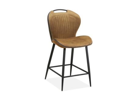 Barstoel Travis ZH66,5cm - stof - cognac