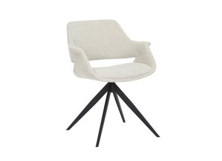 Draaistoel Commander 58x58x77,5cm - stof - cream