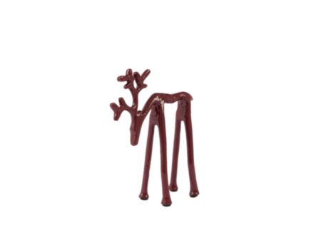 Beeld Deer 15x6x20cm - metaal - burgundy Beeld Deer 15x6x20cm - metaal - burgundy