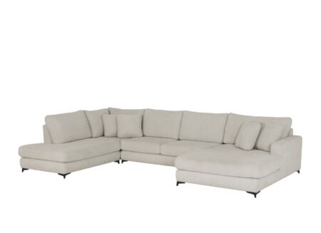 Hoeksalon Izmir 378x230cm - stof - greige