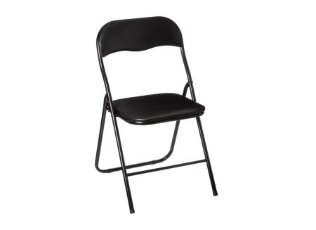 Klapstoel ZH43cm - metaal & PVC - zwart