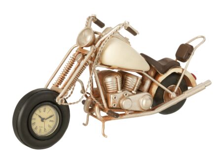 Moto Antiek 28,5x9x15cm - metaal - gebroken wit