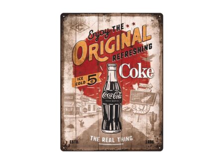 Wanddecoratie Coca Cola 40x30cm - metaal - multicolor