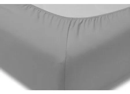 Detail - Drap-housse 140/160x200/220cm jersey coton gris