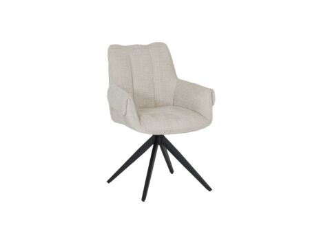 Draaistoel Ilya 64x64x86,5cm - stof - beige