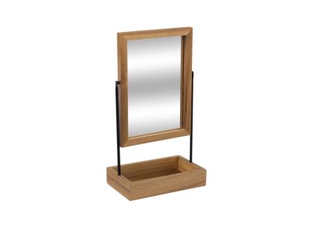 Make-up spiegel Blackacia met opbergbakje 19,6x36,5cm