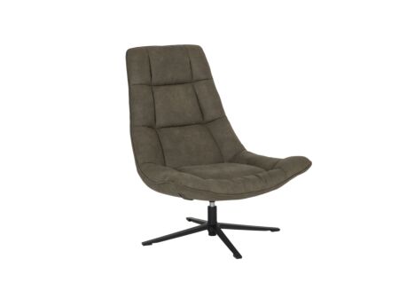 Draaifauteuil Slow 100x82x93cm - stof - groen