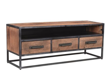 Tv-meubel Valentina 130cm - mango massief - naturel