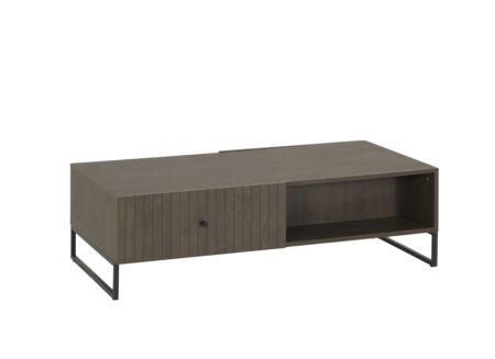 Salontafel Vadis 119x62x36cm - melamine - donkerbruin met opbergruimte