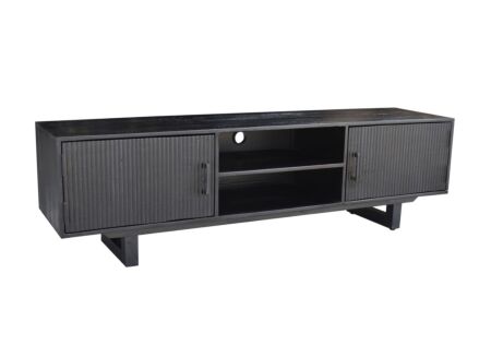 Tv-meubel Monti 180cm - mango massief - zwart