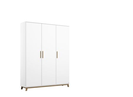 Kleerkast 136cm - decor - alpine wit/eik