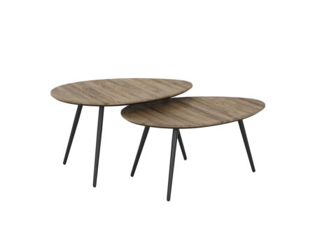 Salontafel Zaza teak massief set van 2