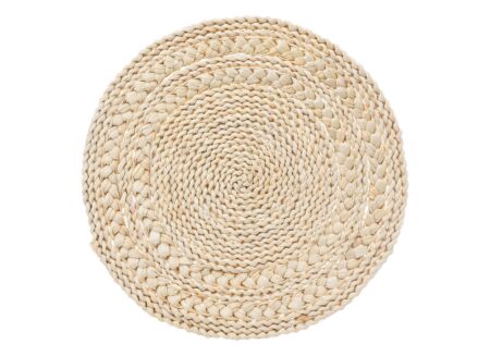 Placemat Soleya Ø38cm - gewoven maïs - beige