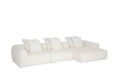Hoeksalon Body 380x122cm - stof - ecru
