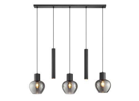 Hanglamp Ligari 5x35W E27 black smoked