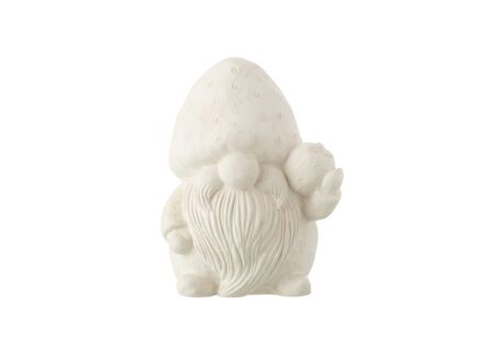 Beeld Kabouter H34,5cm - polystone - wit