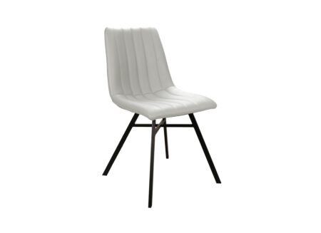 Stoel S190 45,5x56x87,5cm - lederlook - beige