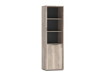 Boekenkast Gloria 60x45x206cm - melamine - greige castello oak