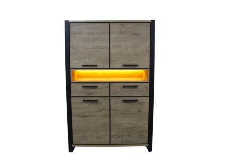 Kast Cronos 130x45x200cm - decor eik - naturel