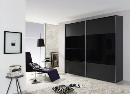 Schuifdeurkast 226cm - decor - metallic grijs