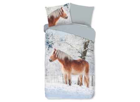 Dekbedovertrek Scarlet 140x220cm - flanel - blauw