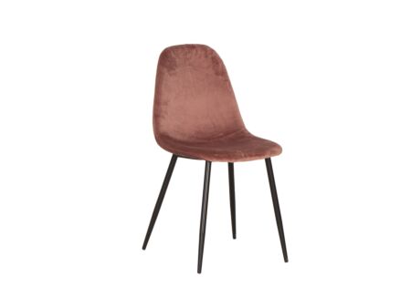 Stoel Charlton 44x53x87cm - fluweel - roze