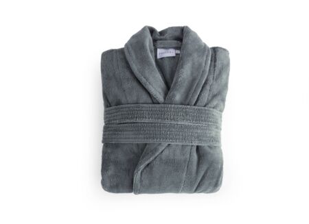 Badjas L flanel eucalyptus