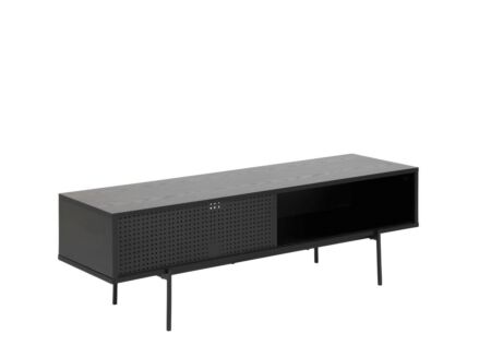 Tv-meubel 140cm - meubelplaat - zwart