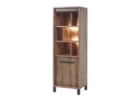 Barkast 63cm - decor - old teak/matt black