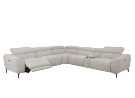 Hoeksalon Talk 295x327cm - stof - grijs met relax