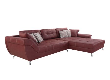 Hoeksalon San Francisco 355x218cm - stof - rood