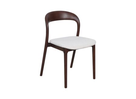 Stoel Pedro 49,5x57x77,5cm - beuk massief - dark walnut