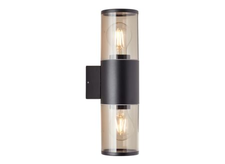 Wandlamp buiten Sergioro zwart 2x20W E27