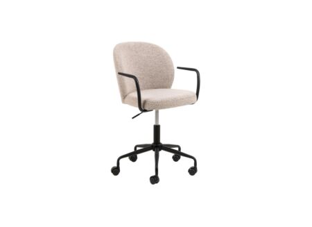 Bureaustoel stof/gepoederlakt staal - beige/mat zwart