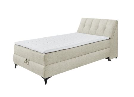 Bedbox Atlantis 120x200cm met opbergruimte stof ivoor