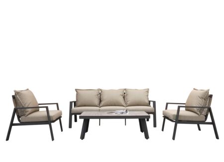 Loungeset Arctica aluminium antraciet