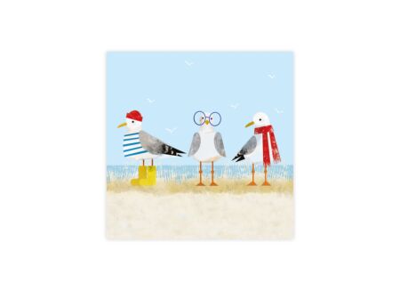 Serviette Sassy Seagulls 33x33cm - papier - multicolor - 20 stuks