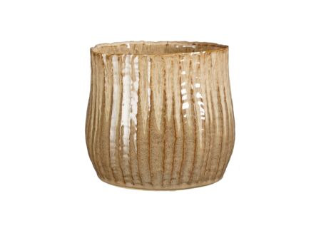 Bloempot Vida Ø18,5x16,5 - stoneware - bruin