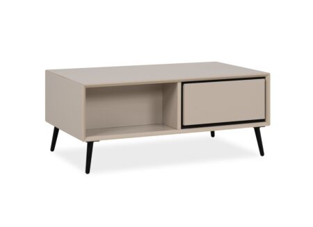 Salontafel Arona 94x55cm met opbergruimte - melamine - capuccino