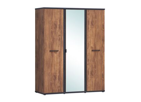 Kleerkast Ellen 164cm - decor - acacia/zwart